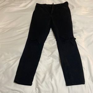 American Eagle Ne(x)t Level Stretch Black Ripped Skinny Jeans